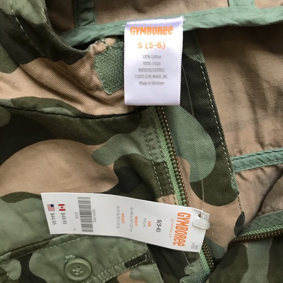 GYMBOREE BOYS SIZE 5-6 CAMO LIGHT WEIGHT JACKET - Picture 2 of 4